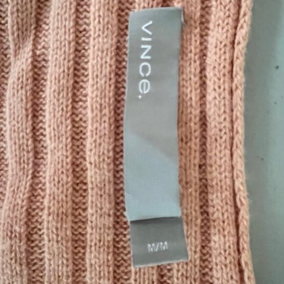 Vince Salmon/Peach-coloured Wool/Cashmere Sweater Sz M in Excellent Condition - Picture 3 of 4